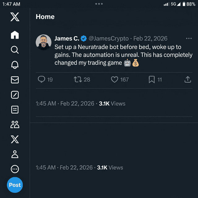 Tweet from @JamesCrypto about bot automation